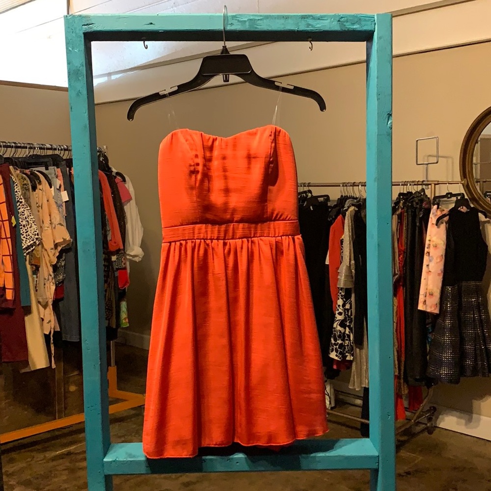 Coral cocktail dress